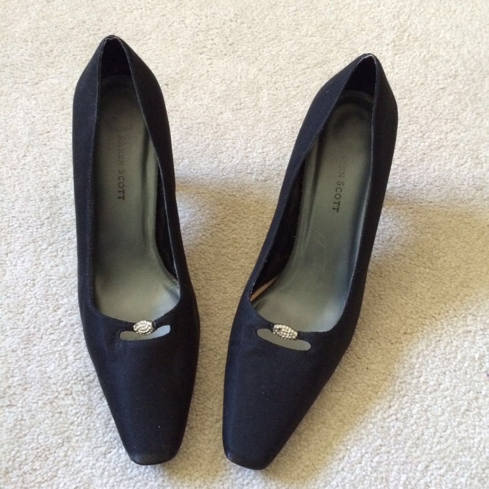 Black leather shoes